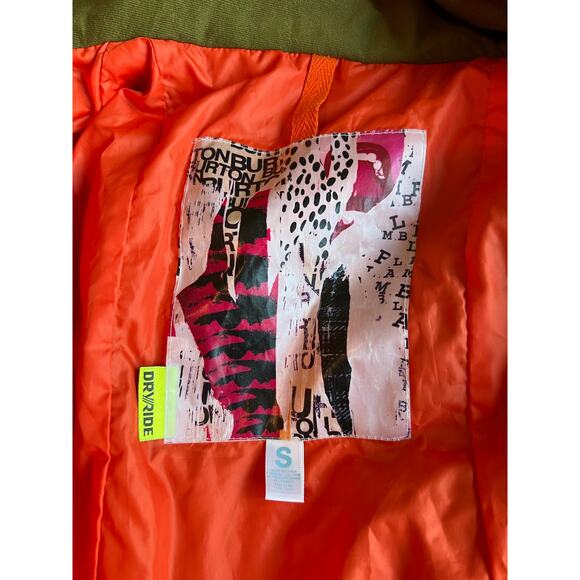 L.A.M.B. Burton women's small orange army green bomber puffy jacket snowboard - Picture 6 of 14